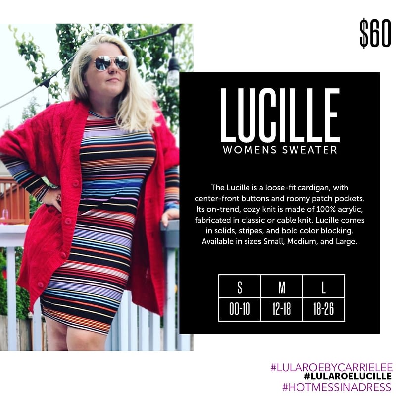 Lularoe Womens Sweater S Black White Striped Lucille Cardigan
