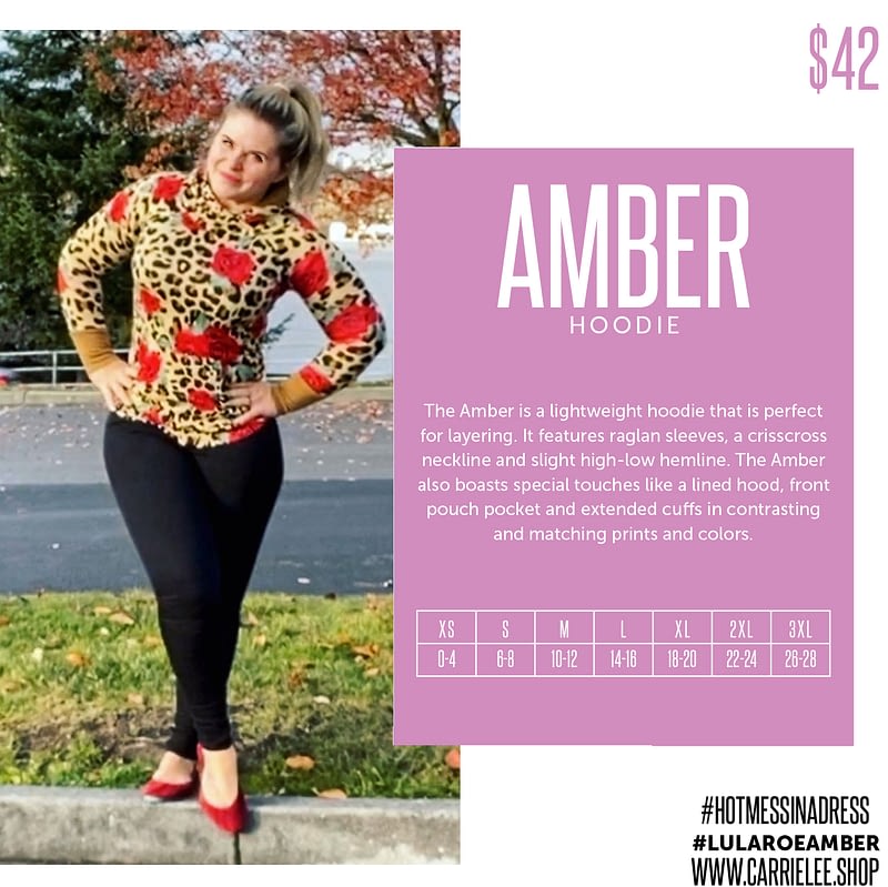 Amber hoodie shop lularoe sizing
